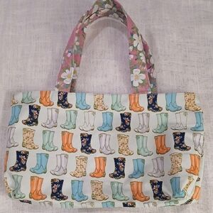 Colorful Boot Print Tote Bag